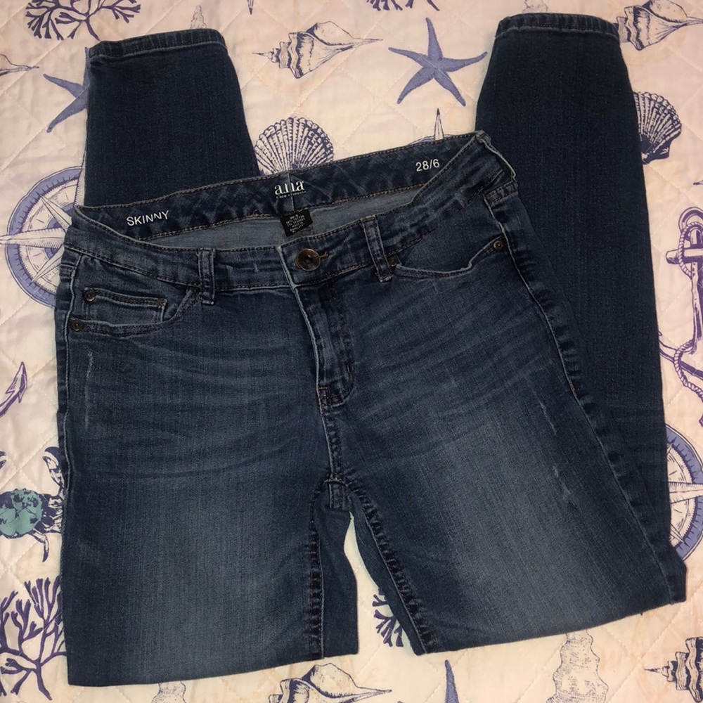 a.n.a skinny dark wash jeans